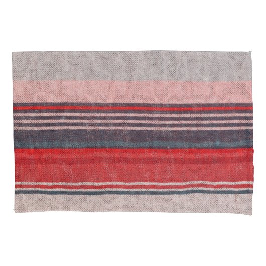 Housse D'oreillers Linge de linge de maison rouge : Texture des vêtem (devant)