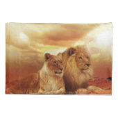 Housse D'oreillers Lion et lionne (Dos-gauche)