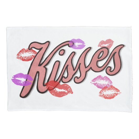 HOUSSE D'OREILLERS LIP KISSES (devant)