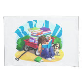 Housse D'oreillers LIRE Livre Wagon Art (devant)