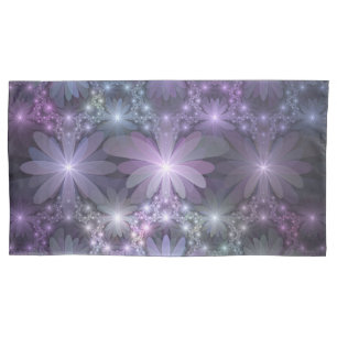 Housse D'oreillers Lit de fleurs Art Fractal Abstrait tendance brilla