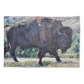 Housse D'oreillers L'itinérance de bison américain dans les prairies (Dos)