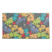 Housse D'oreillers Little cute funny monsters (Dos)