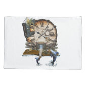 Housse D'oreillers Livre d'histoire du dragon de Steampunk (Dos)