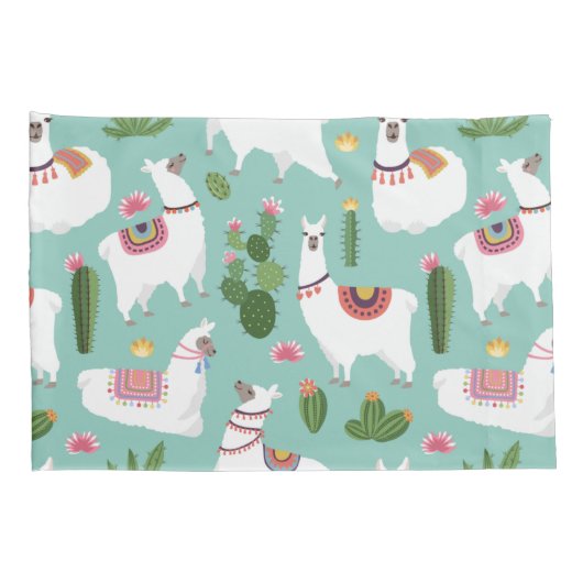 Housse D'oreillers Llama Motif (Dos-Droit)