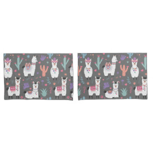 Housse D'oreillers Llama Motif