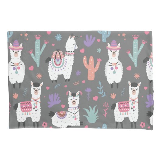 Housse D'oreillers Llama Motif (devant-gauche)