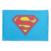 Housse D'oreillers Logo classique Supergirl avec fond bleu (Dos)