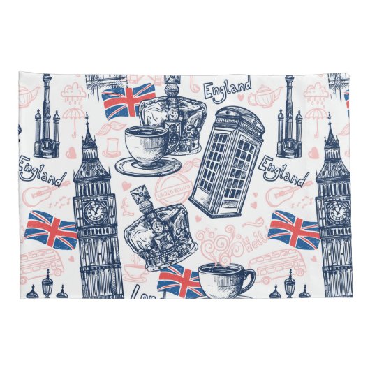 Housse D'oreillers Londres, Angleterre (Dos-Droit)