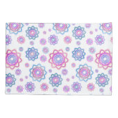 Housse D'oreillers Lotus Flower Motif rose Pastel Vert (Dos-gauche)