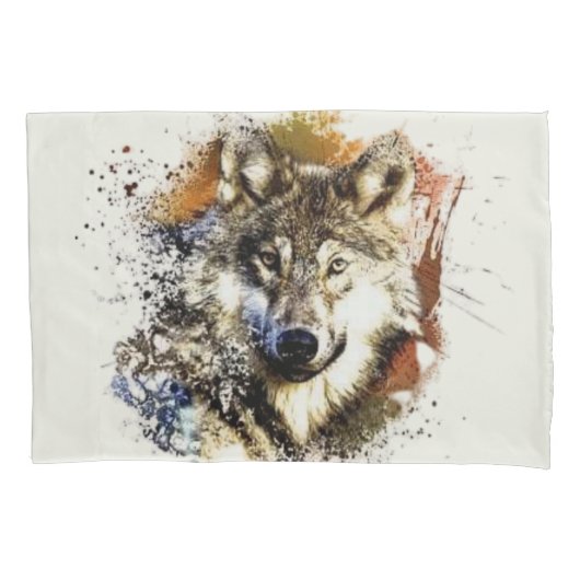 Housse D'oreillers Loup   (devant)