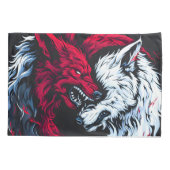 Housse D'oreillers Loup lunaire double sauvage (Dos)