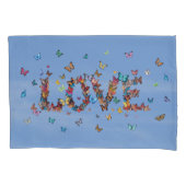 Housse D'oreillers LOVE Blue Sky Butterflies | Inspirational Hope Joy (devant)