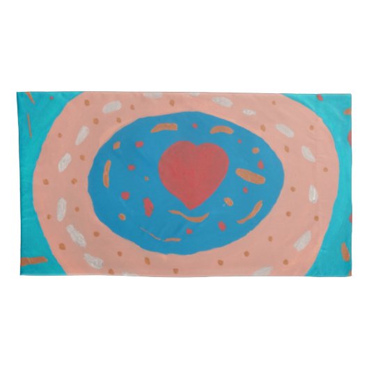 Housse D'oreillers Love Cercles Pillowcase (Dos-Droit)