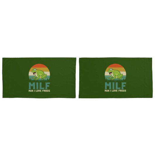 Housse D'oreillers Love Frogs Pillowcases (devant-Set)