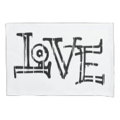 Housse D'oreillers Love word typography (devant)