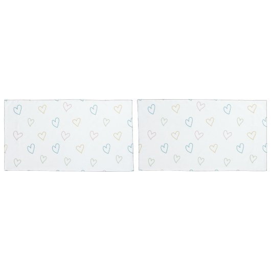 Housse D'oreillers Lovely hearts pattern - Shower Curtain - Large (Dos-Set)