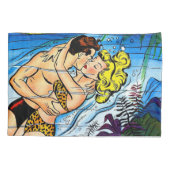 Housse D'oreillers Lovers Ocean Romance Comics Vintages (Dos-gauche)