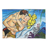Housse D'oreillers Lovers Ocean Romance Comics Vintages (devant-gauche)