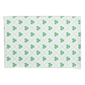 Housse D'oreillers Lucky Clover Leaves Pattern Standard Size (devant-gauche)