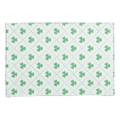 Housse D'oreillers Lucky Clover Leaves Pattern Standard Size (devant-Droit)