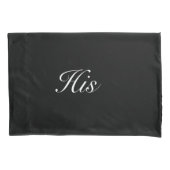 Housse D'oreillers Lui et Lui noir moderne (devant-gauche)