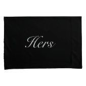 Housse D'oreillers Lui et Lui noir moderne (devant-Droit)