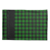 Housse D'oreillers Lumberjack Style - tissu vert + vos idées (Dos)