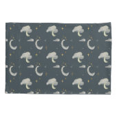 Housse D'oreillers Lune et étoiles ciel de nuit coussin coque (Dos)