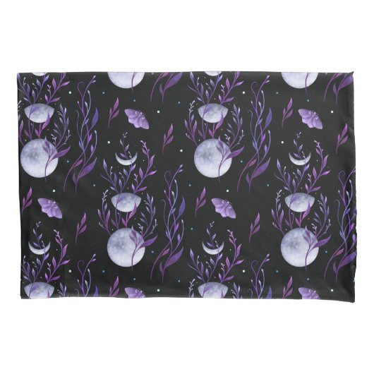 Housse D'oreillers Lune et mauve Moth Pillowcase (devant)