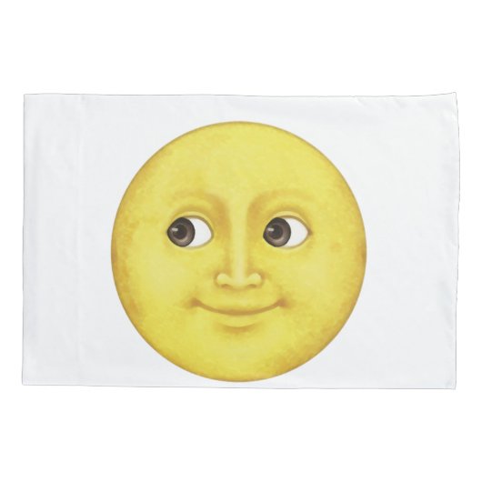 Housse D'oreillers Lune jaune - Emoji (Dos)