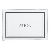 Housse D'oreillers Luxe Black & White Mr & Mrs. (devant-Droit)
