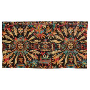 Housse D'oreillers Luxueux Turquoise "Aztec Dream" King Pillowcase