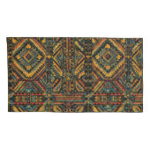 Housse D'oreillers Luxueux Turquoise "Centuries-Old Geometry Elegance (Dos-Droit)