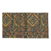 Housse D'oreillers Luxueux Turquoise "Centuries-Old Geometry Elegance (Dos-gauche)