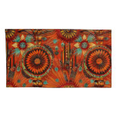 Housse D'oreillers Luxueux Turquoise "Echos complexes" King Pillowcas (Dos-Droit)