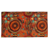 Housse D'oreillers Luxueux Turquoise "Echos complexes" King Pillowcas (devant-Droit)