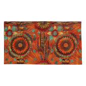 Housse D'oreillers Luxueux Turquoise "Echos complexes" King Pillowcas (Dos-gauche)