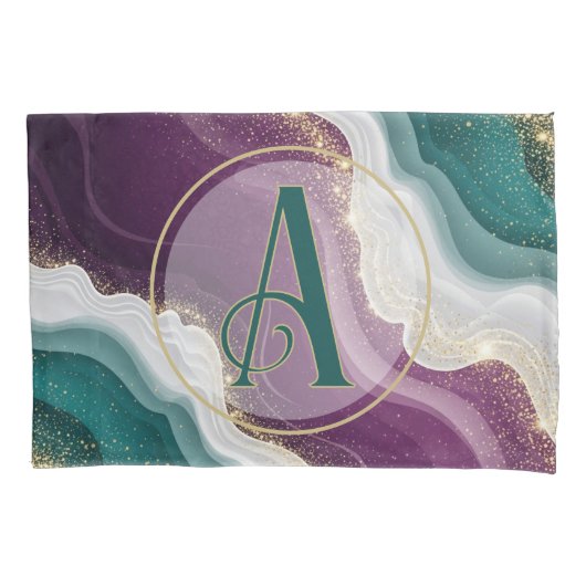 Housse D'oreillers Luxury Gold Glitter Marble Pattern (devant-gauche)