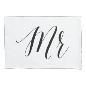 Housse D'oreillers M. et M. Mariage de typographie moderne Gay Couple (devant-gauche)