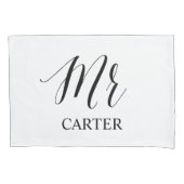 Housse D'oreillers M. et M. Typographie moderne Gay Couple Mariage So (devant-gauche)