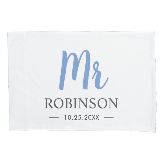 Housse D'oreillers M. et Mme Couple Mariage Anniversaire Mari Femme (devant-gauche)