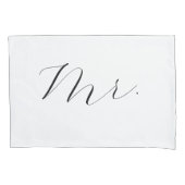 Housse D'oreillers M. et Mme Elegant Romantic Script (devant-gauche)