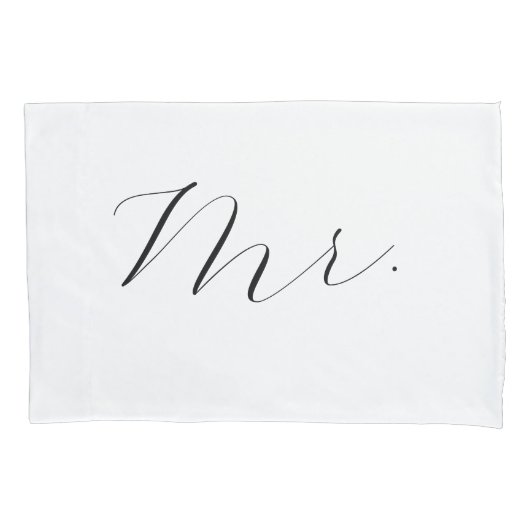 Housse D'oreillers M. et Mme Elegant Romantic Script (devant-gauche)