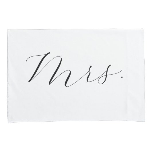 Housse D'oreillers M. et Mme Elegant Romantic Script (devant-Droit)