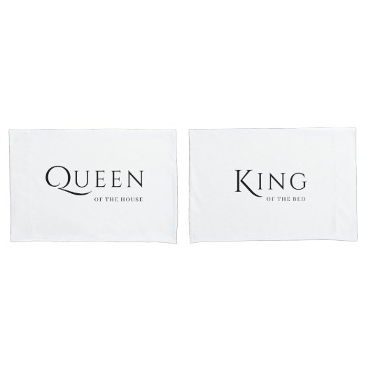 Housse D'oreillers M. et Mme King et Queen Couple Pillowcases (devant-Set)
