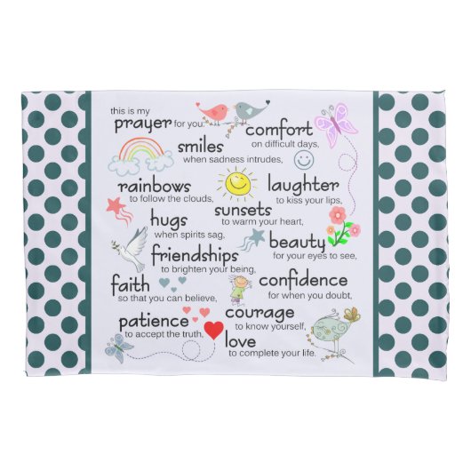 Housse D'oreillers Ma prière pour vous (devant)