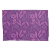 Housse D'oreillers Ma Princesse Aime Le Violet Joyeux Fleurs Énormes (devant)