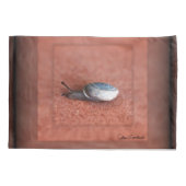 Housse D'oreillers Macro Photographie de Snail sur Terracotta (Dos)