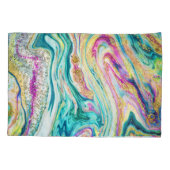 Housse D'oreillers Magic Marbling : Metallic Paint Design. (Dos)